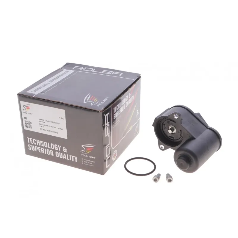 Моторчик електроручника ADLER 3C0998281B для Volkswagen Passat B6/B7, CC, Audi Q3, Seat Alhambra