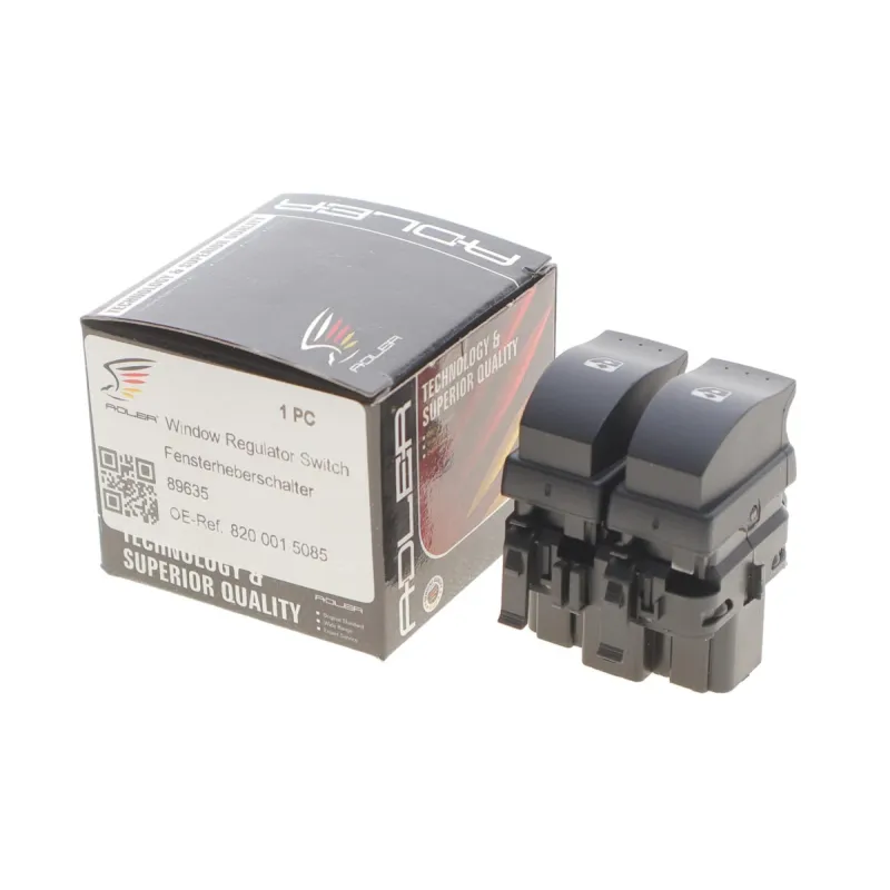 Кнопка склопідйомника (передня ліва) ADLER 8200015085 для Renault Laguna II, Megane II 2001-2008