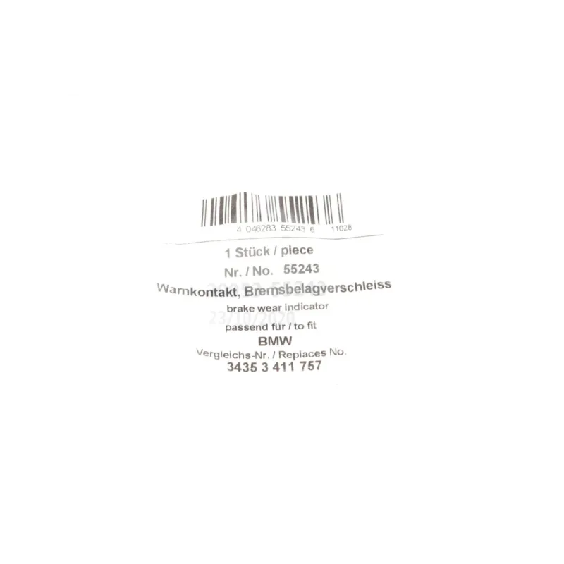 Датчик зносу гальмівних колодок задній AIC 55243 для BMW X3 (E83) 2004-2008, 1055 мм