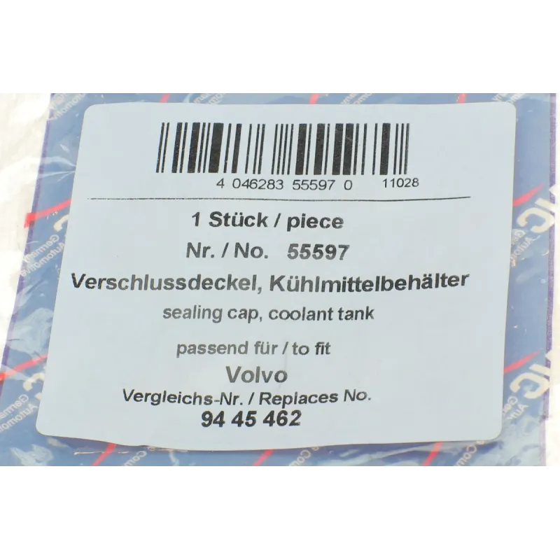Кришка радіатора AIC 55597 для Volvo 740/S60/V70 1.5 бар (d=45мм)