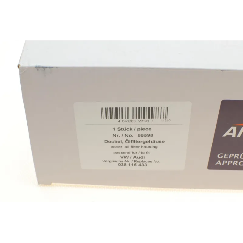 Кришка фільтра масляного AIC 55598 для Volkswagen LT, Crafter 2.5TDI, Audi A3 1.9 TDI
