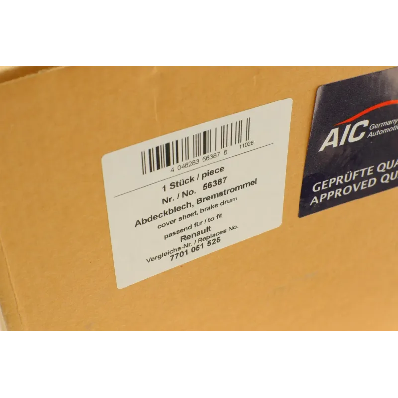 Захист гальмівного барабана задній AIC 56387 для Renault Clio/Logan, діаметр 35/240 мм
