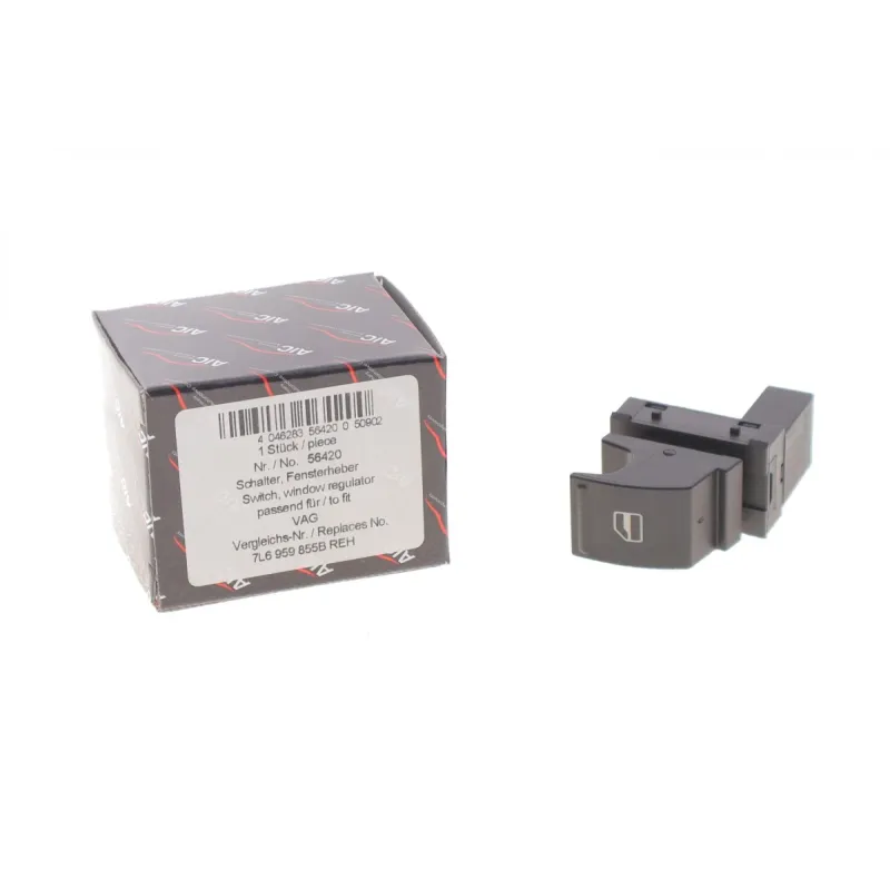 Кнопка склопідіймача права AIC 56420 для Volkswagen Caddy 2003-, 3 контакти