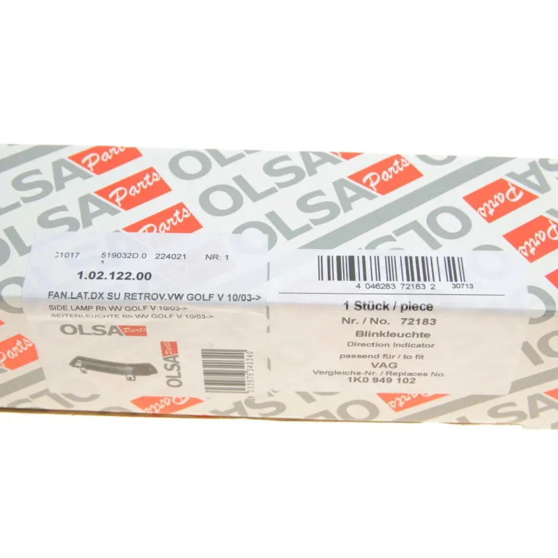 Повторювач повороту LED AIC 72183 для Volkswagen Golf V/Passat/Sharan, SEAT Alhambra, SKODA Superb (праворуч)
