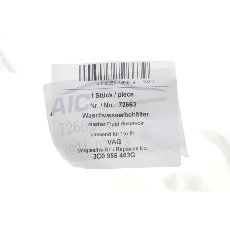 Бачок омивача з кришкою AIC 72663 для Volkswagen Passat B6 2005-2010