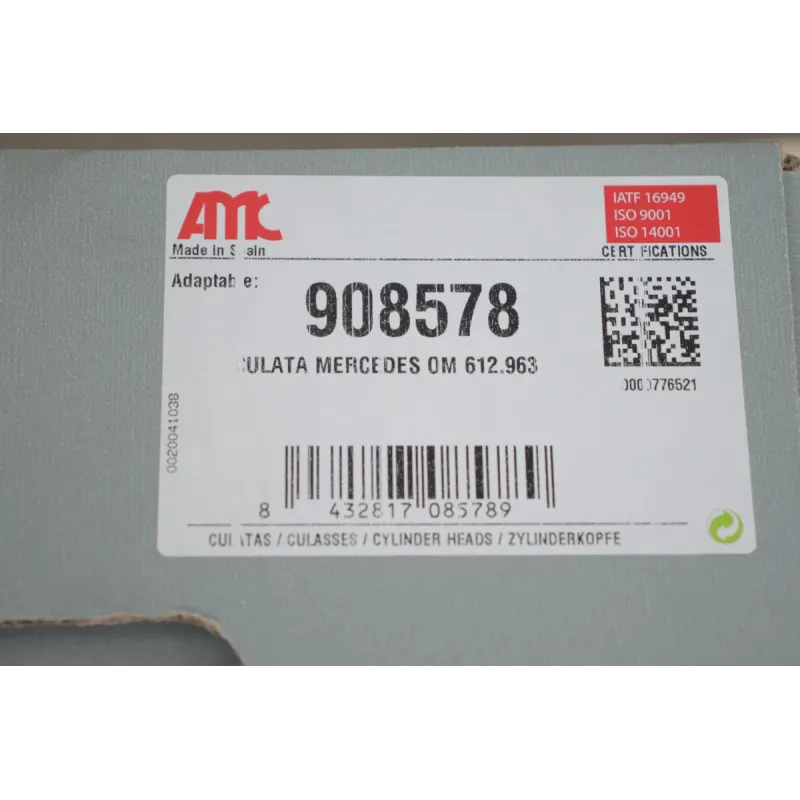 Головка блоку циліндрів AMC 908578 для Mercedes-Benz Sprinter 2.7CDI OM612 2000-2006, без пружин клапана