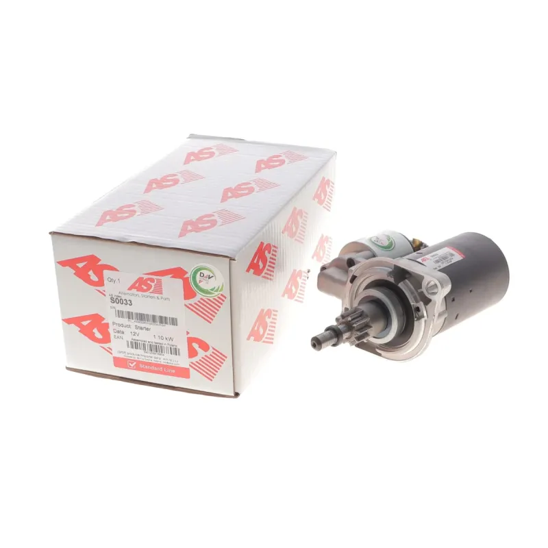 Стартер AS S0033 1.1kW 10 зубців для Audi A3 1.8 1996-2003, Ford Galaxy I 2.0i 1995-2006, Seat Ibiza II 2.0 i 16V