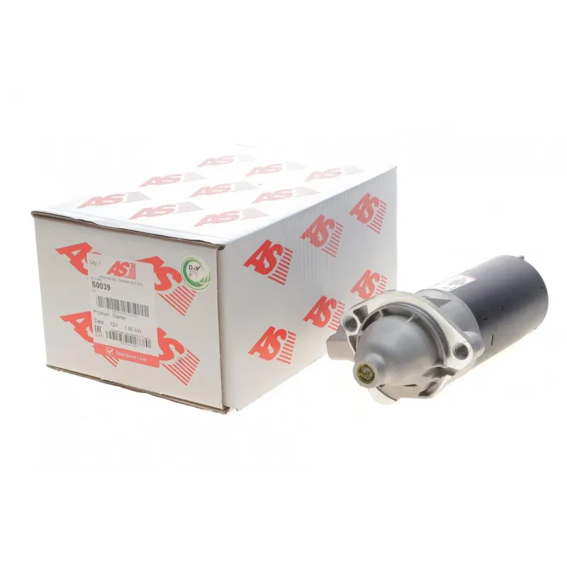 Стартер AS S0039 для Volkswagen Passat B5 1.9 TDI 1996-2005, Audi A4 B5 1.9 TDI 1995-2000, Skoda Superb 1.9 TDI 2001-2008 (12V/1.8kW, z=9)
