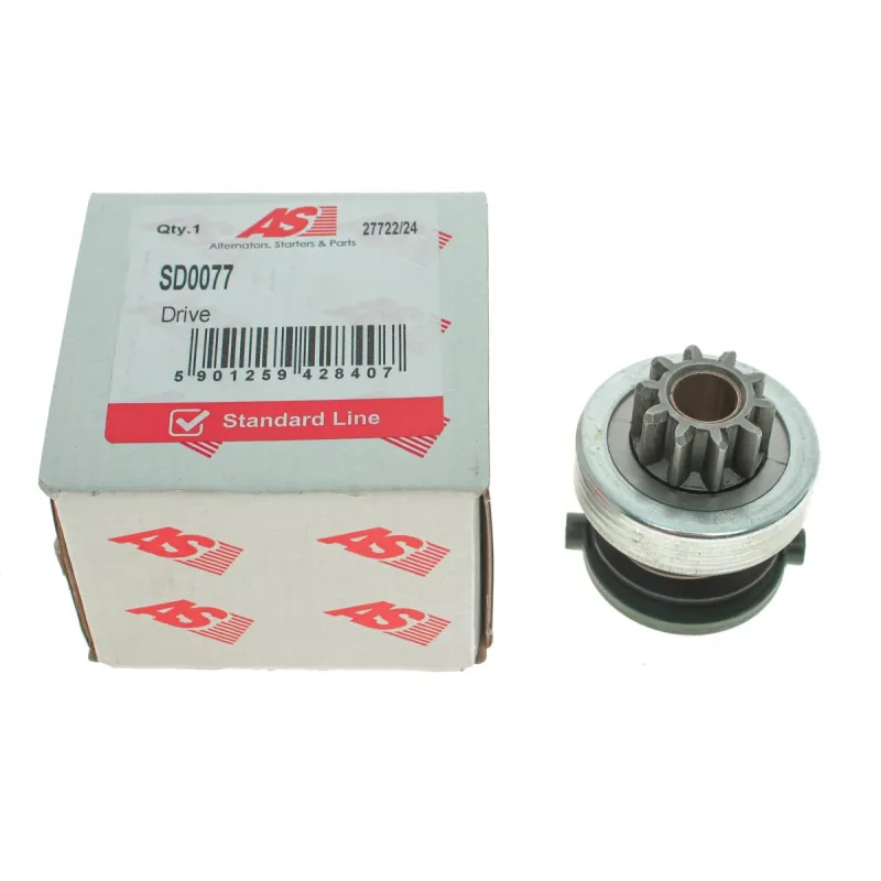Бендикс стартера AS SD0077 для Ford Focus 1.4/1.6 1998-2020 (z=10, Ø47.6мм)