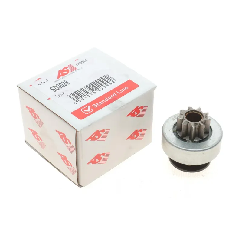Бендикс стартера AS SD3028 для Citroen Berlingo, Peugeot Partner, Fiat Doblo 1.1/1.3JTD/1.4/1.6 (z=9), Ø48мм