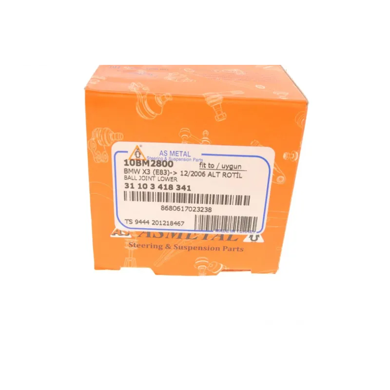 Опора кульова передньої нижньої ASMETAL 10BM2800 для BMW X3 (E83) 2004-2011, M14x1.5