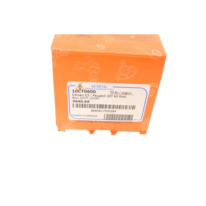 Опора кульова ASMETAL 10CT0600 передній міст ліворуч для Citroen C2/C3, зовнішній діаметр 17.95 мм