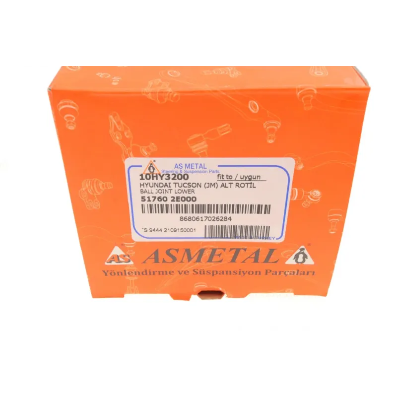Опора кульова передня нижня ASMETAL 10HY3200 для Hyundai Tucson/Kia Sportage 2004- 14.5 мм