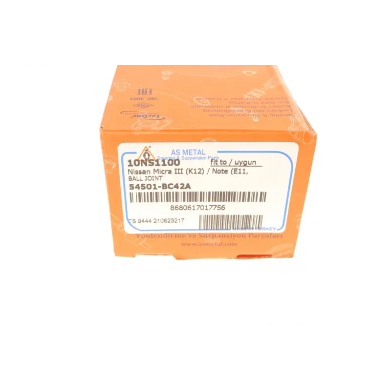 Опора кульова ASMETAL 10NS1100 передній міст для Nissan Micra K12, Note E11 2003-2010, 38.35 мм