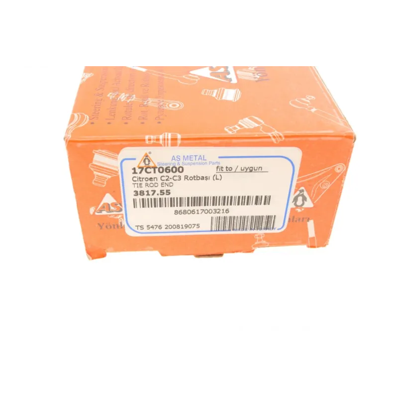 Наконечник рульової тяги лівий ASMETAL 17CT0600 для Citroen C2/C3, 171 мм