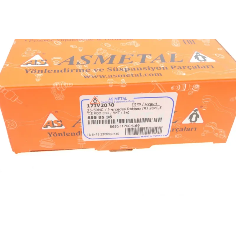 Наконечник рульової тяги правий ASMETAL 17IV2030 для DAF 45, Iveco MK, Zeta, M28x1,5RHT