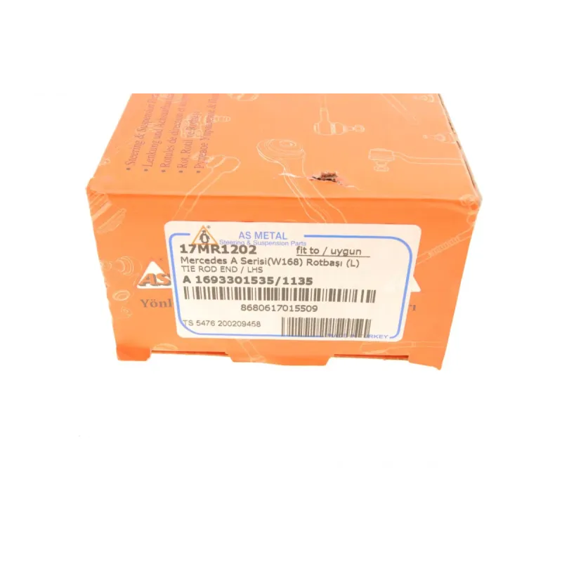 Наконечник рульової тяги лівий ASMETAL 17MR1202 для Mercedes-Benz A-Class W168 1997-2004 M12x1.5