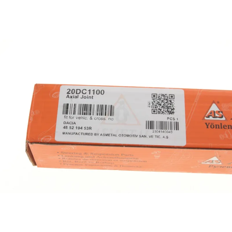 Тяга рульова ASMETAL 20DC1100 Dacia Logan/Sandero 201-, L=212.5mm