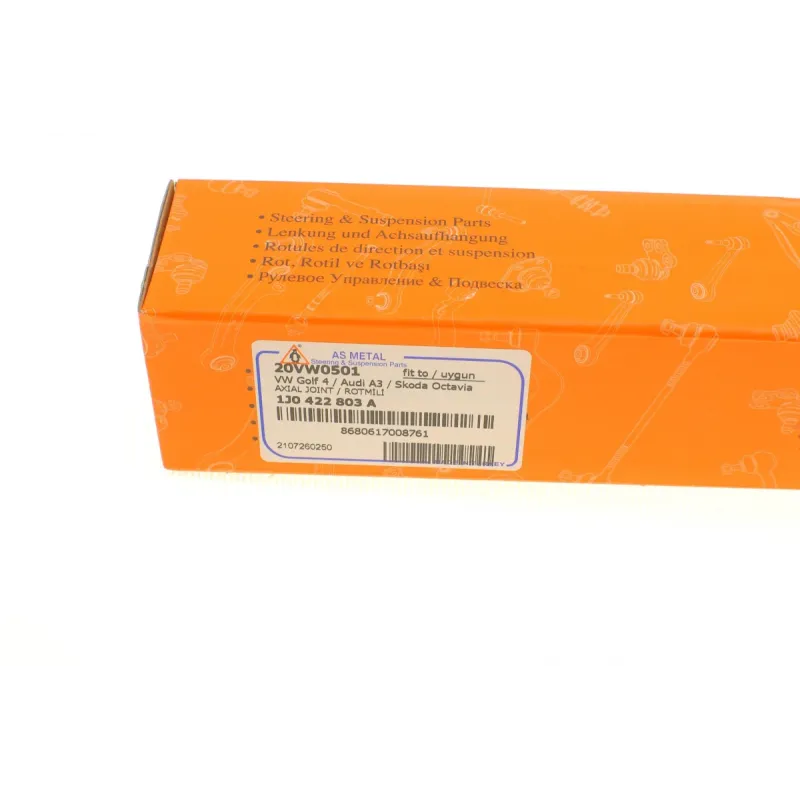Тяга рульова ASMETAL 20VW0501 для Volkswagen Golf IV, Audi A3, Seat Leon, Skoda Octavia, L=335.5мм, M14x1,5RHT