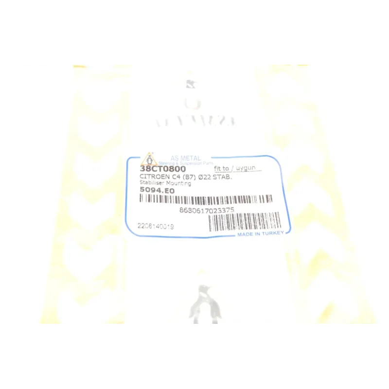 Втулка стабілізатора переднього ASMETAL 38CT0800 для Peugeot 307 2002- (d=22mm)