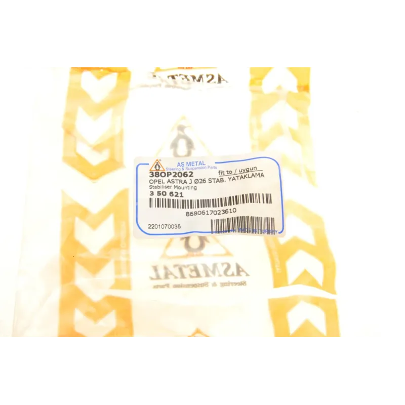 Втулка стабілізатора переднього ASMETAL 38OP2062 для Opel Astra H/J, Insignia A 2008- (d=26mm)