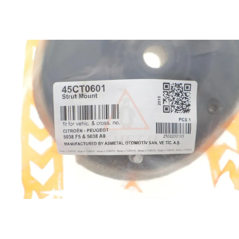 Подушка амортизатора переднього з підшипником ASMETAL 45CT0601 для Citroen C2, C3 2003-