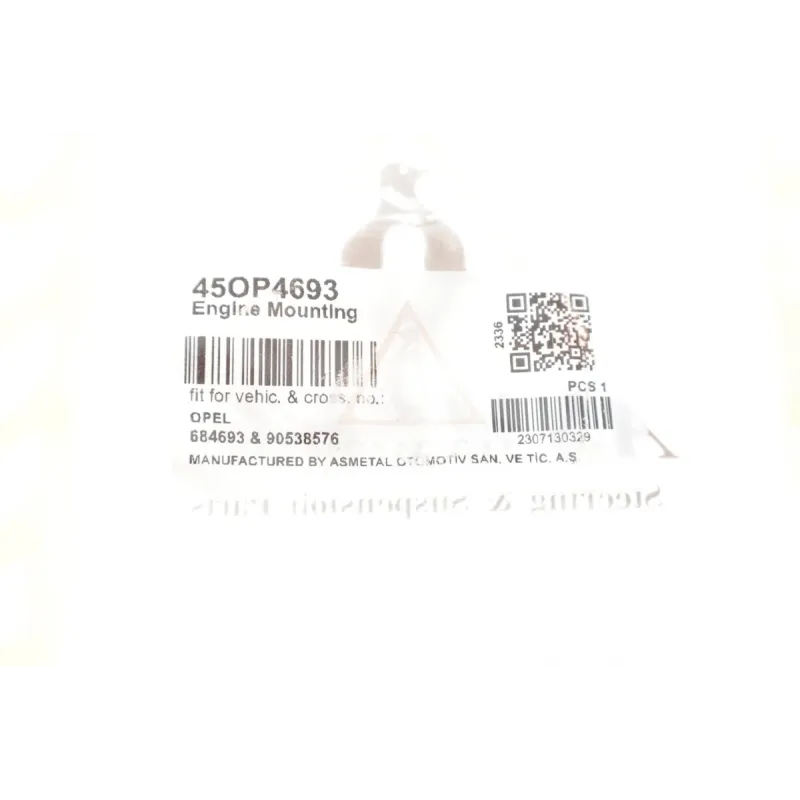 Подушка двигуна передня ASMETAL 45OP4693 для Opel Astra G/H, Zafira A 1.4-1.8 (1998-2014)