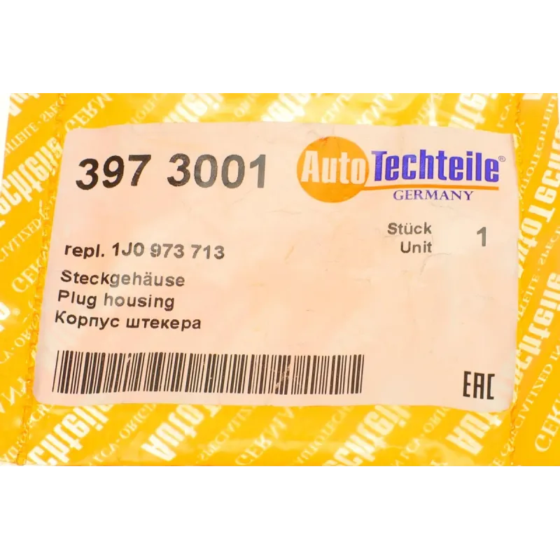 Роз'єм електричний AUTOTECHTEILE 397 3001 для Volkswagen VW Caddy, Crafter, T4, T5, T6