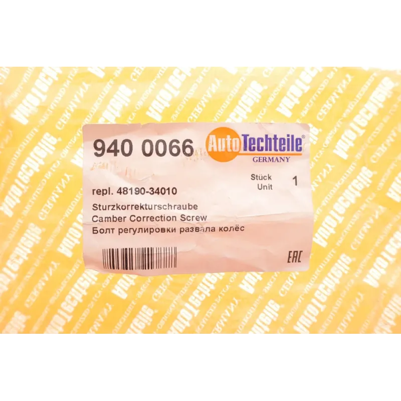 Болт регулювання розвалу AUTOTECHTEILE 940 0066 для Toyota Sequoia, Tundra 2006-