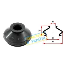 Пильник опори кульової рульового наконечника BELGUM PARTS BG0104 (16х35x26)