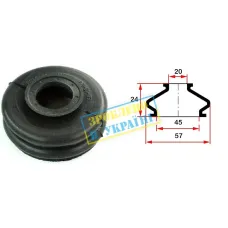 Пильник опори кульової рульового наконечника BELGUM PARTS BG0109 (20x46x24 мм)