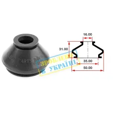 Пильник опори кульової рульового наконечника BELGUM PARTS BG0110 (35х16x31)