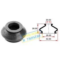 Пильник опори кульової рульового наконечника BELGUM PARTS BG0113 (28x20x20 мм)