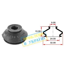 Пильник опори кульової рульового наконечника BELGUM PARTS BG0120 (24х9x16 мм)