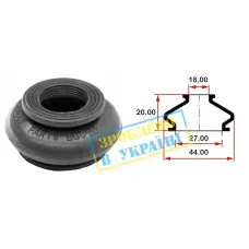 Пильник опори кульової рульового наконечника BELGUM PARTS BG0122 (27х18x20 мм)
