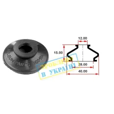 Пильник рульової тяги BELGUM PARTS BG0124 для BMW 5 (E39), 7 (E38) 28x12x15 мм