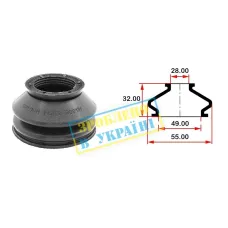 Пильник опори кульової рульового наконечника BELGUM PARTS BG0139 (49х28x32)