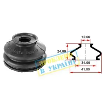 Пильник опори кульової рульового наконечника BELGUM PARTS BG0142 (34х12x24 мм)