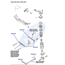 Сайлентблок заднього важеля BELGUM PARTS BG1102 для Mazda 323 III (BF) 1985-1993