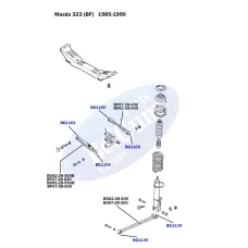 Сайлентблок важеля заднього (зовнішній) BELGUM PARTS BG1104 для Mazda 323 1985-1993 (поперечний)