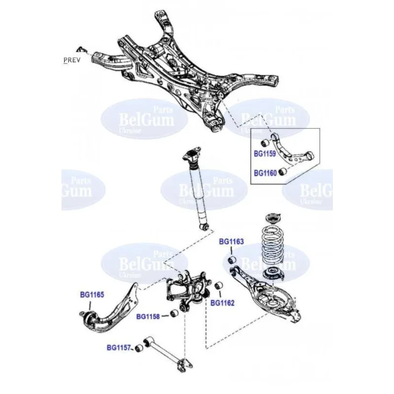 Сайлентблок задньої тяги BELGUM PARTS BG1159 для Mazda 3 (BM) CX-5