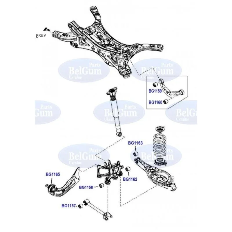 Сайлентблок задньої тяги BELGUM PARTS BG1160 для Mazda 3/6/CX-5