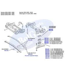 Кронштейн подушки ресори передньої (червоний) MB Sprinter 96-06/Volkswagen Crafter 06- (R)