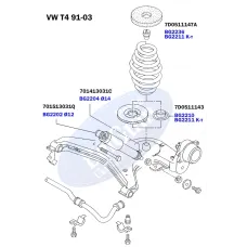 Проставка пружини задня нижня BELGUM PARTS BG2210 для Volkswagen Transporter T4 (70XD) 1990-2003