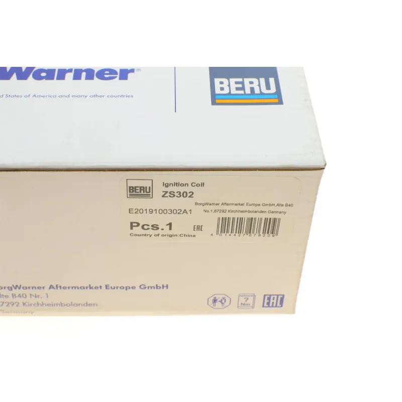 Котушка запалювання BERU ZS302 для BMW 3 (E46) 1998-2005, 3 (E39) 1995-2000