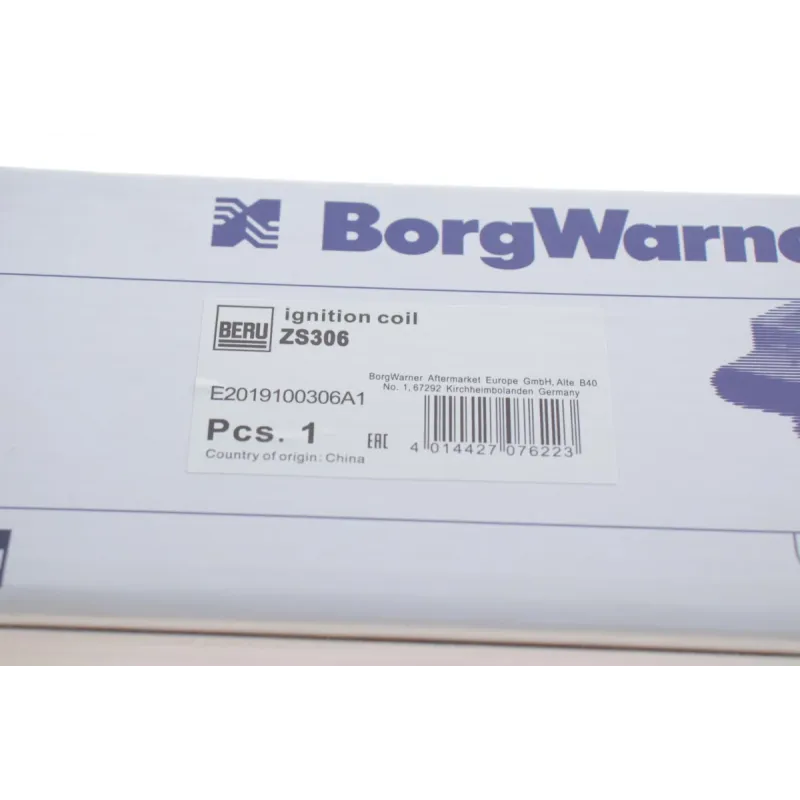 Котушка запалювання BERU ZS306 для Opel Omega B 2.5 V6/3.0 V6 1994-2001