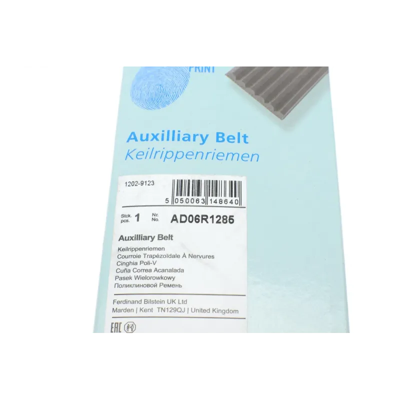Ремінь генератора BLUE PRINT AD06R1285 6PK1285 для Volkswagen Golf/Bora 2.3, Hyundai i30/i40 2.0 CRDi/GDI 1285 мм
