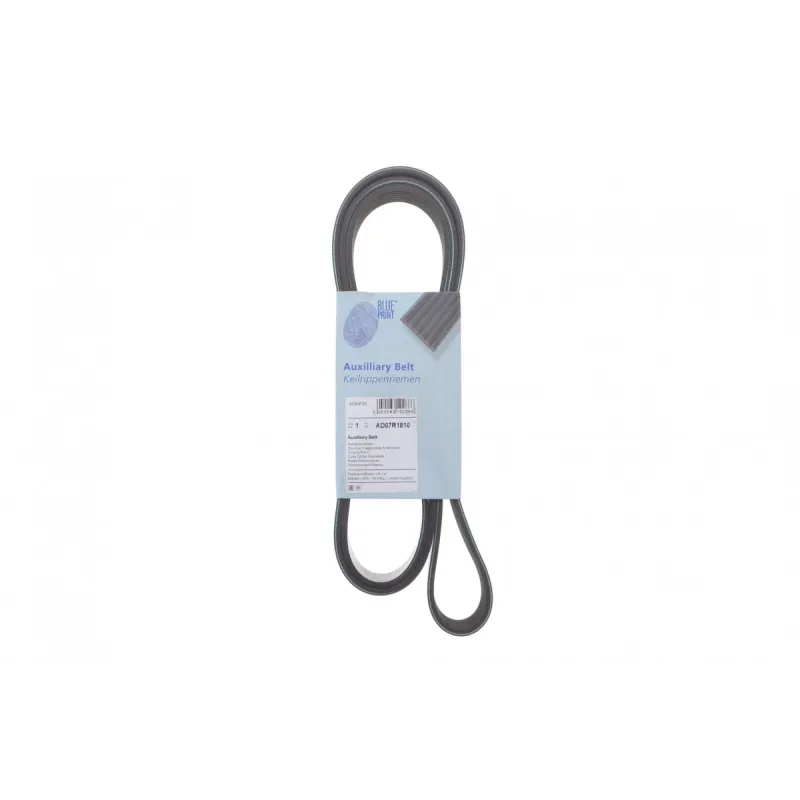 Ремінь генератора BLUE PRINT AD07R1810 7PK1810 для Toyota Land Cruiser Prado 3.0 D-4D 2002-2010, 1810 мм