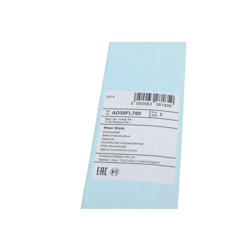 Щітка склоочисника безкаркасна BLUE PRINT AD30FL760 (760мм) для Audi A2, BMW i8, Citroen C4