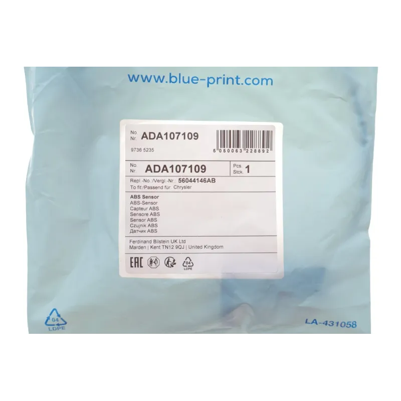 Датчик ABS задній BLUE PRINT ADA107109 для Jeep Grand Cherokee WH WK 2005-2010, 585 мм